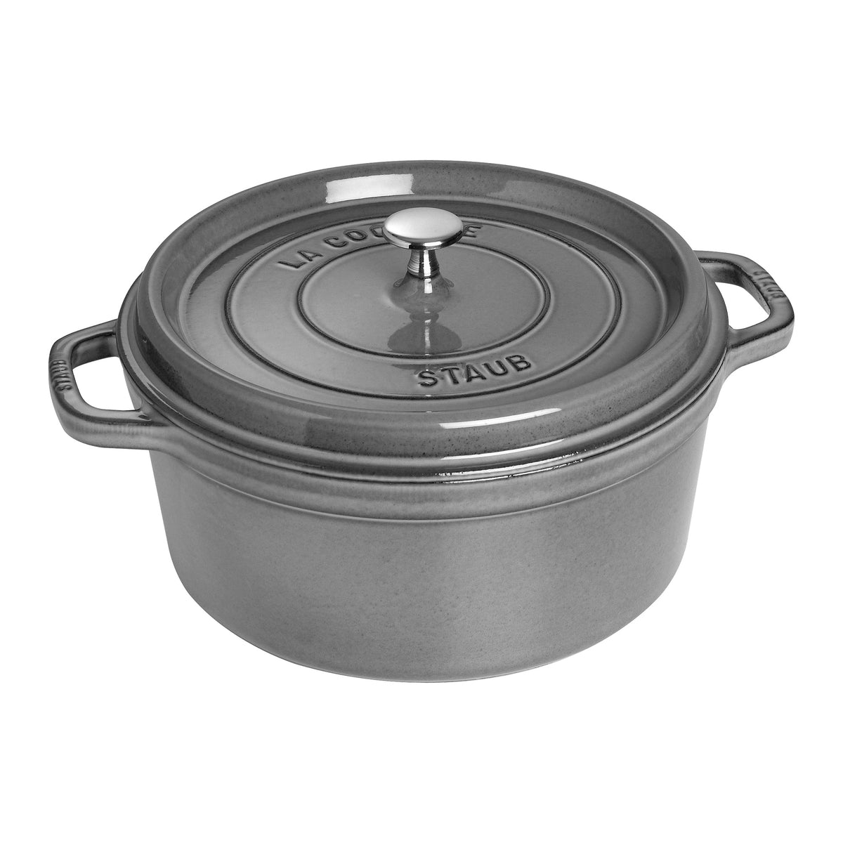 Cast Iron 7-qt Round Cocotte in Graphite Grey