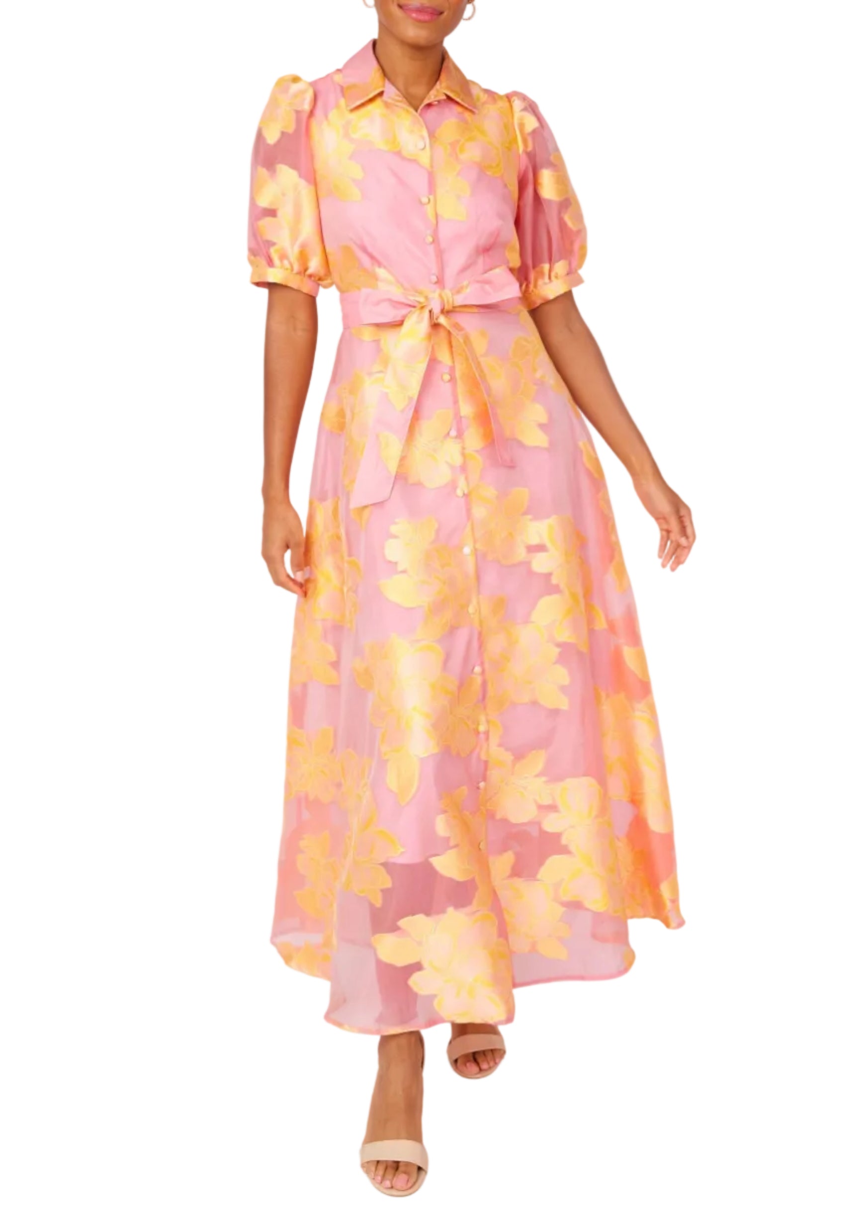 Charlotte Gown Sorbet Peony Organza