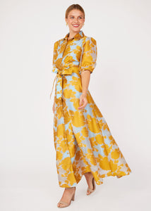 Charlotte Gown Gold Tea Rose Organza