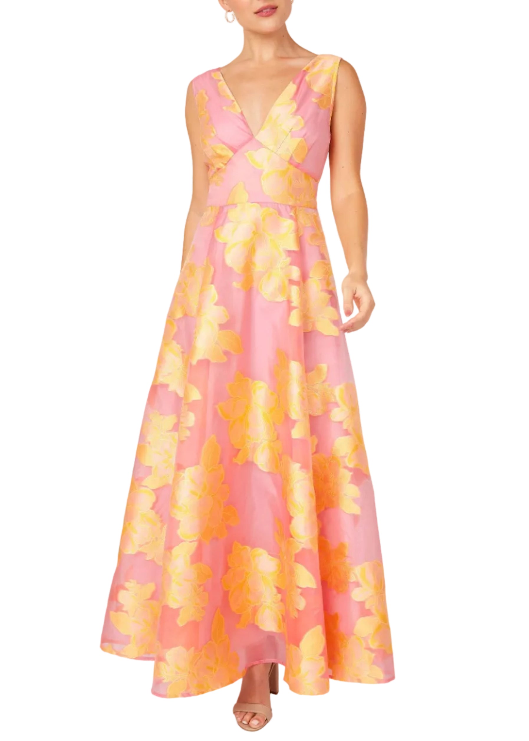 Martha Gown Sorbet Peony Organza