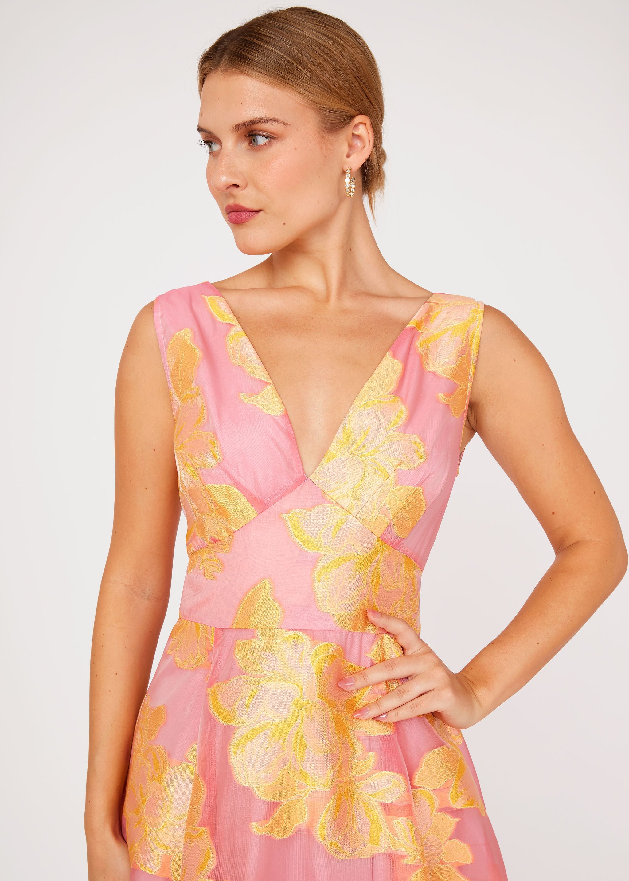 Martha Gown Sorbet Peony Organza