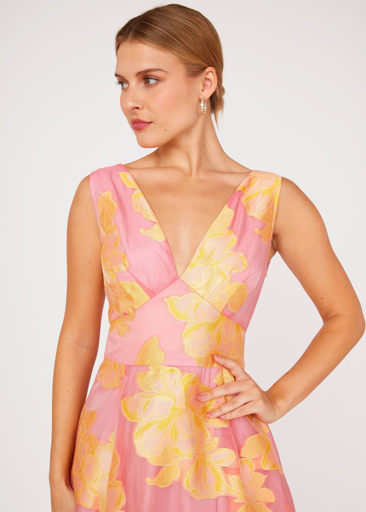 Martha Gown Sorbet Peony Organza