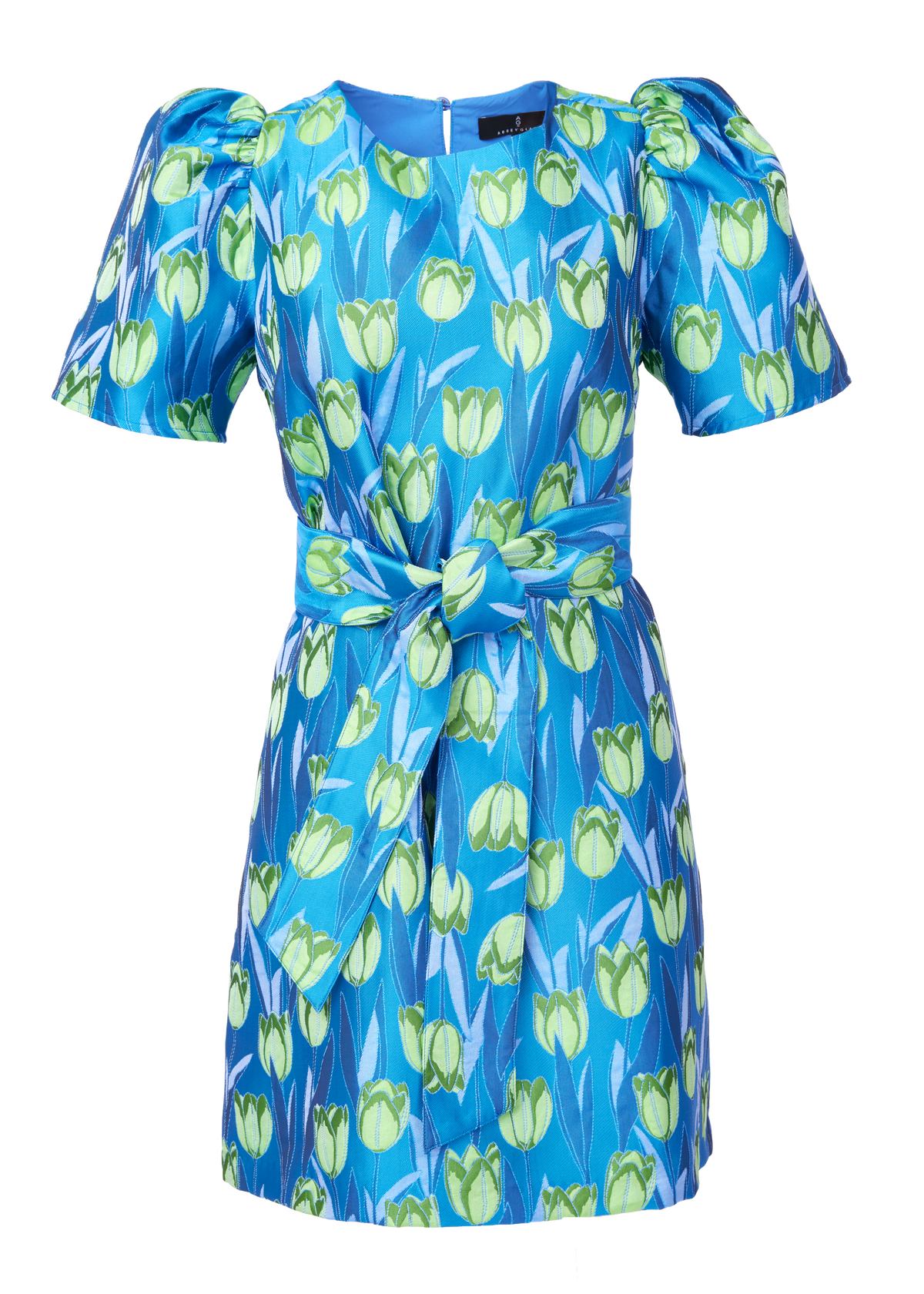 Marty Dress Cobalt Tulip Jacquard