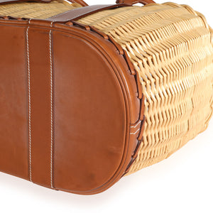 Hermès Fauve Barenia Wicker Osier Garden Party 36