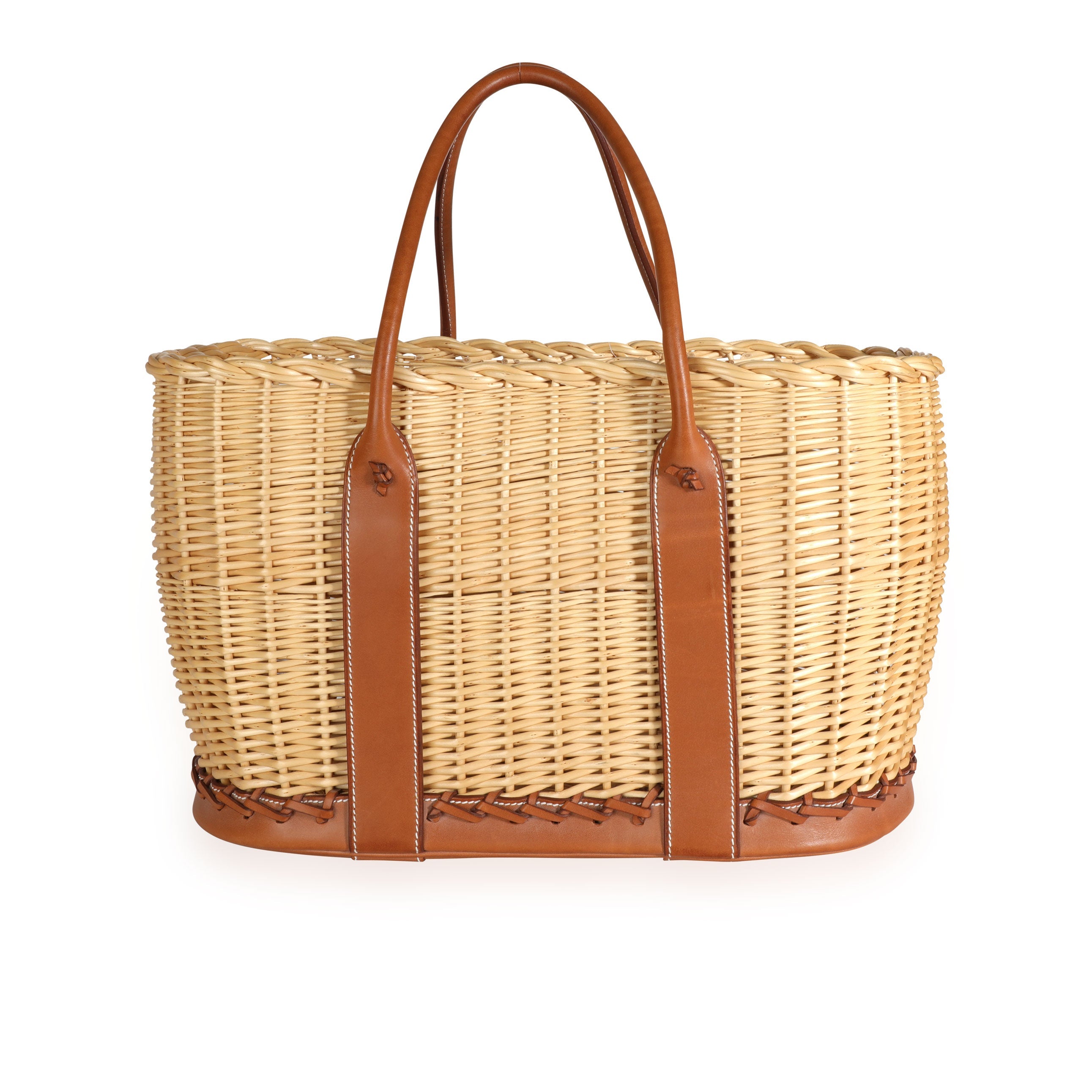 Hermès Fauve Barenia Wicker Osier Garden Party 36