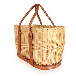 Hermès Fauve Barenia Wicker Osier Garden Party 36