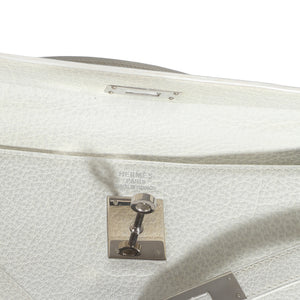 Hermès Gris Perle White Buffalo Skipper Dalmatian Retourne Kelly 35 PHW Handbag ad1