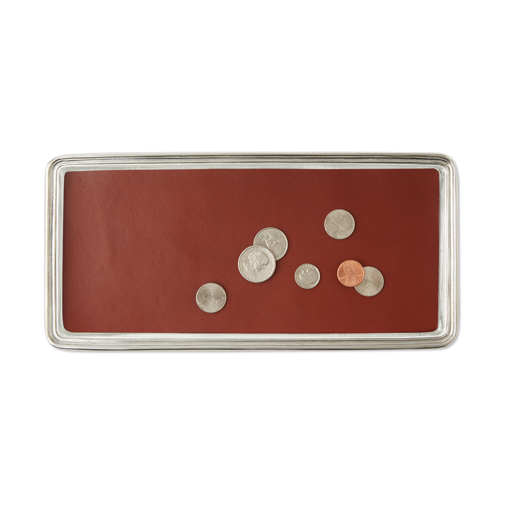 Vanity Tray with Leather Insert