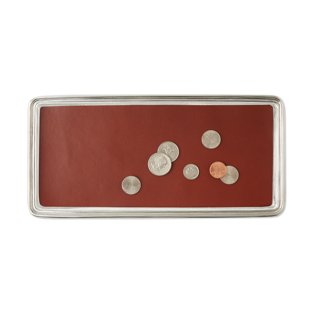 Vanity Tray with Leather Insert