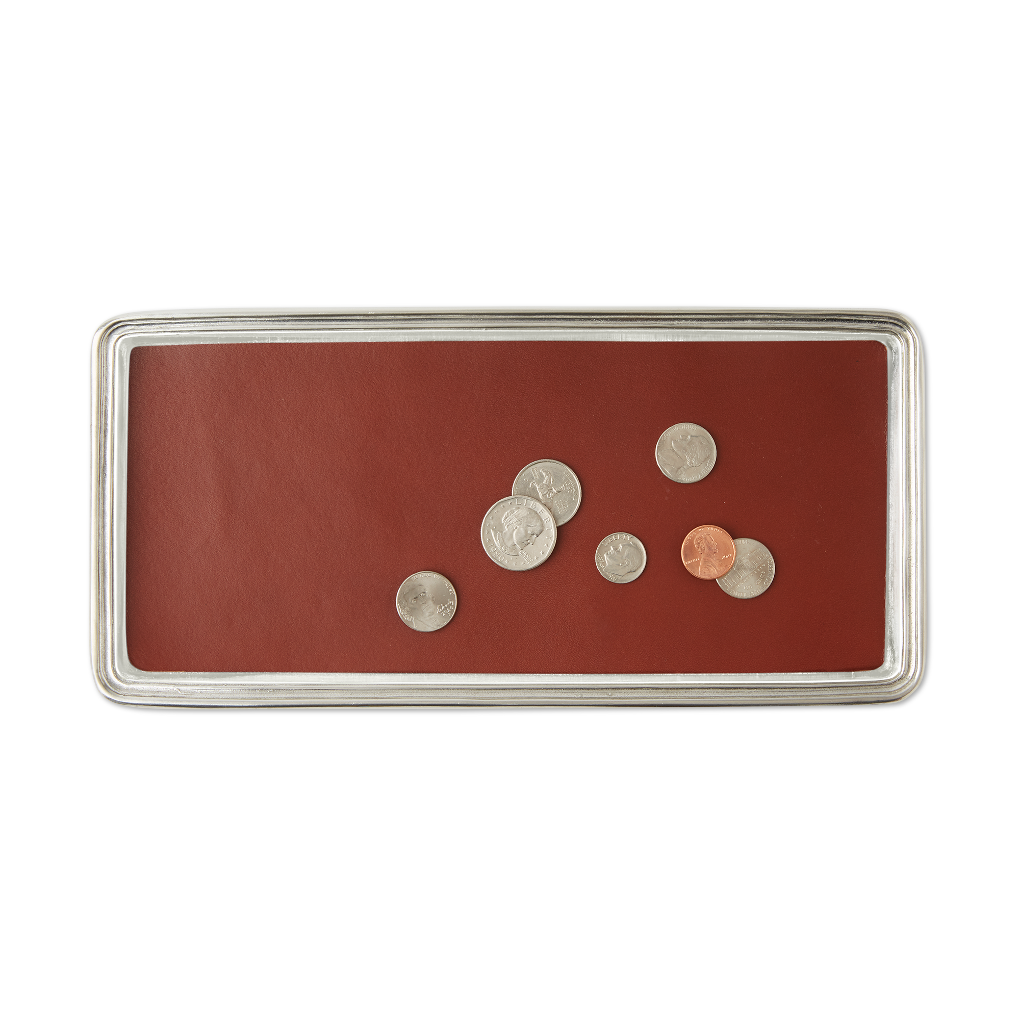 Vanity Tray with Leather Insert