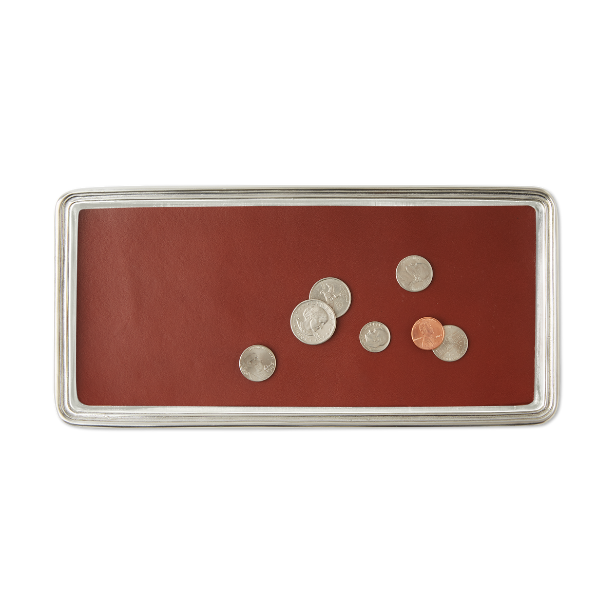 Vanity Tray with Leather Insert