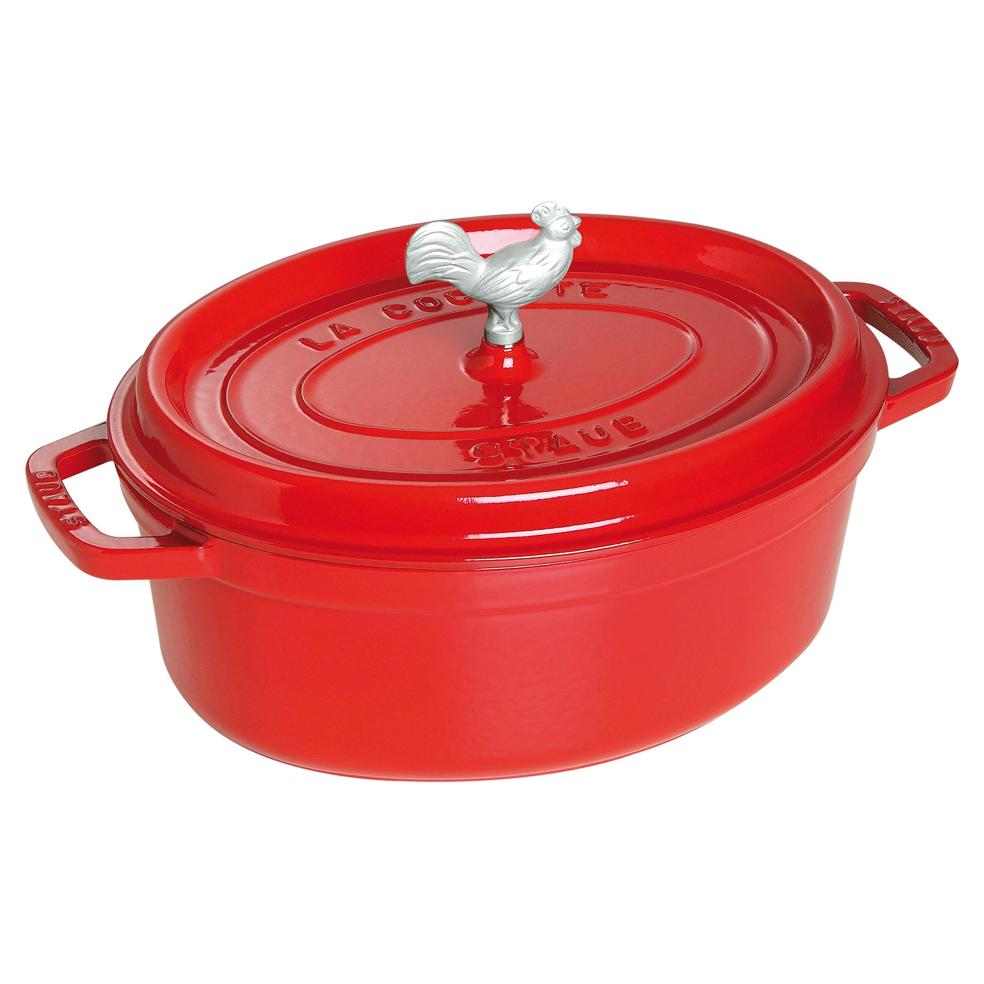 Cast Iron Coq au Vin Cocotte, Dutch Oven, 5.75-quart, serves 5-6, Made in France, Cherry