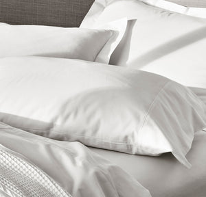Percale Hemmed Sheet Set in White