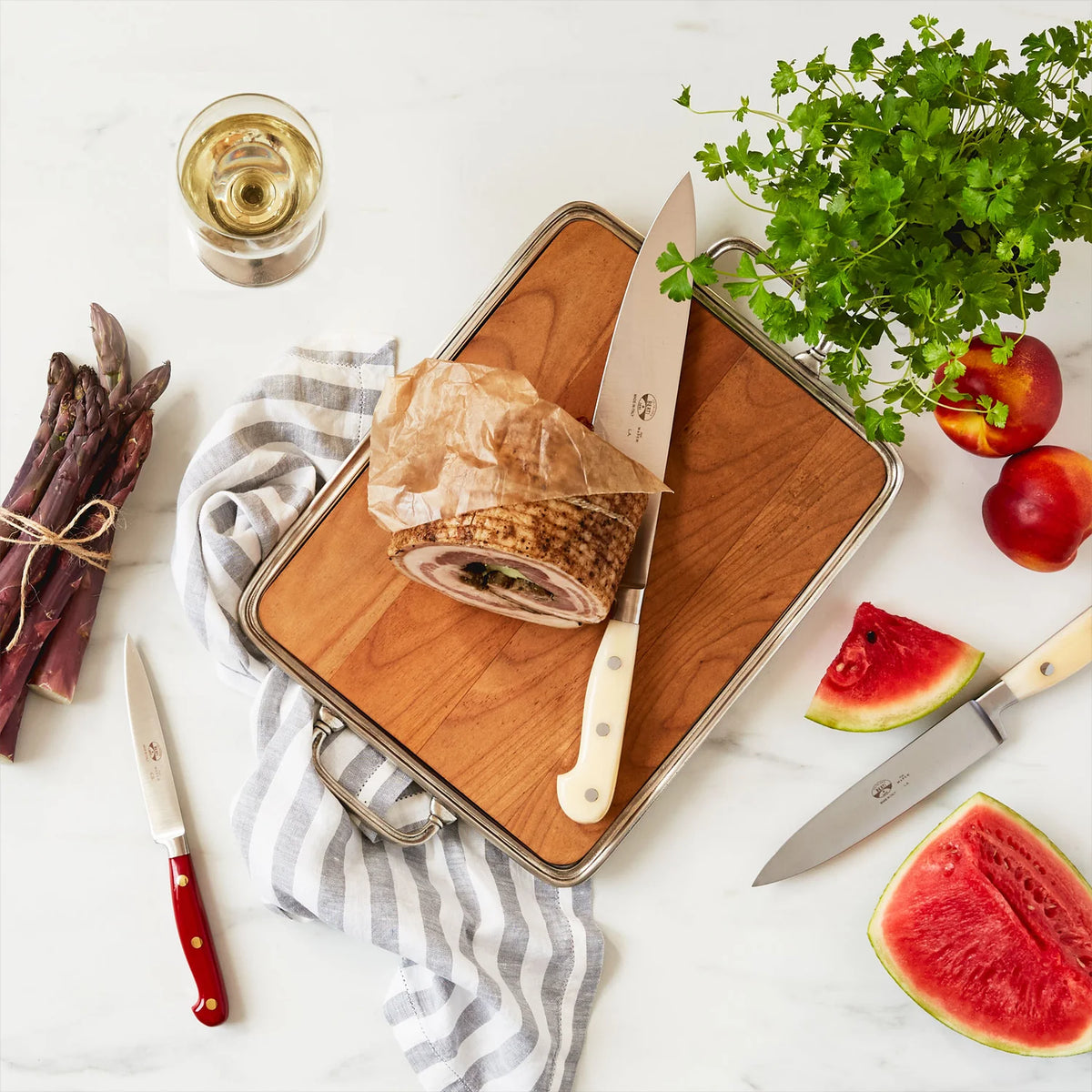 Cheese Tray with Handles, Cherry Wood, Large