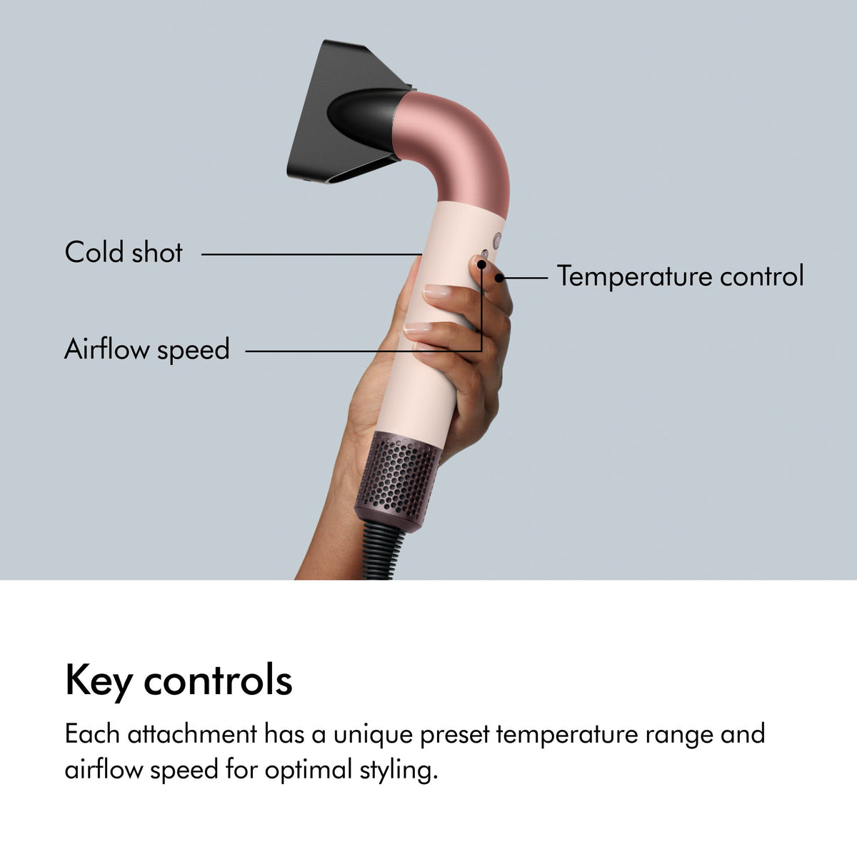 Supersonic R Precision Hair Dryer in Pink & Rose Gold