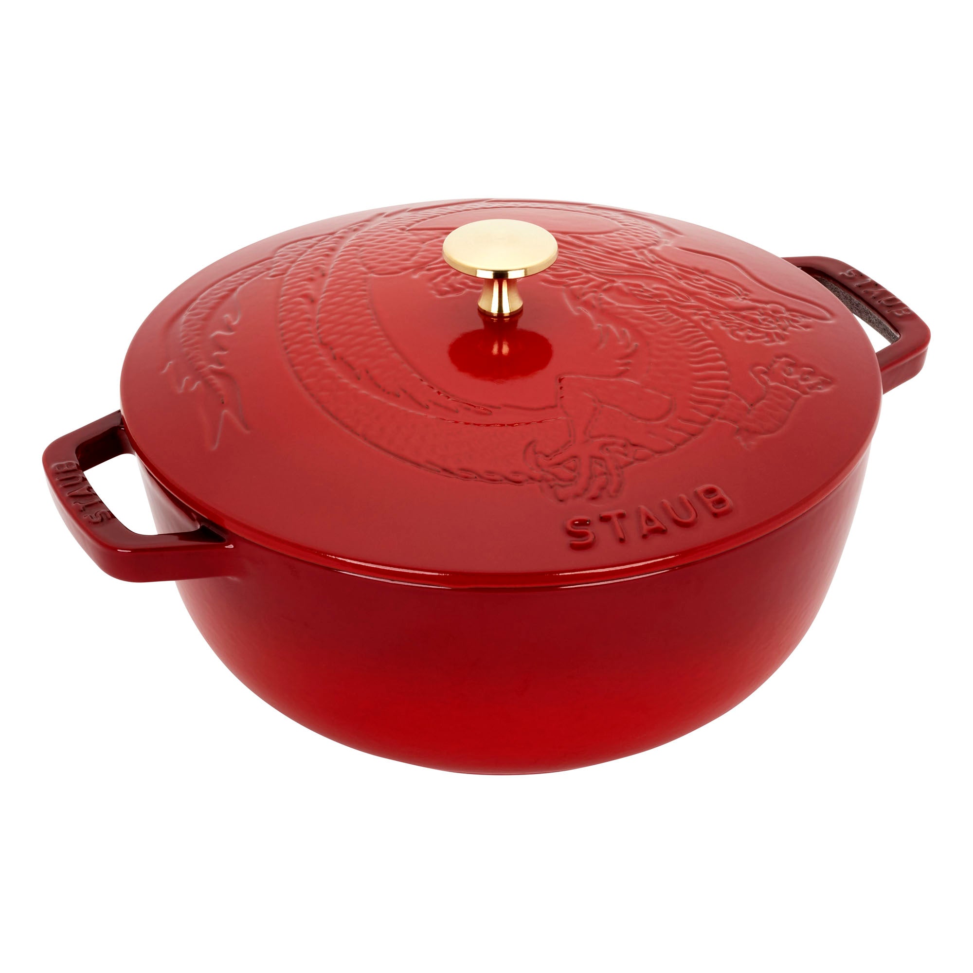 Cast Iron 3.75-qt Essential French Oven with Dragon Lid in Cherry