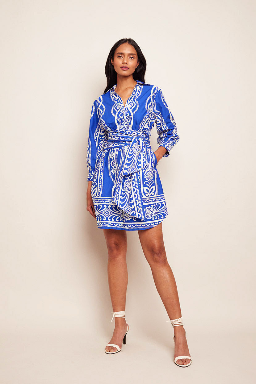 Leighton Dress in Rowan Cobalt