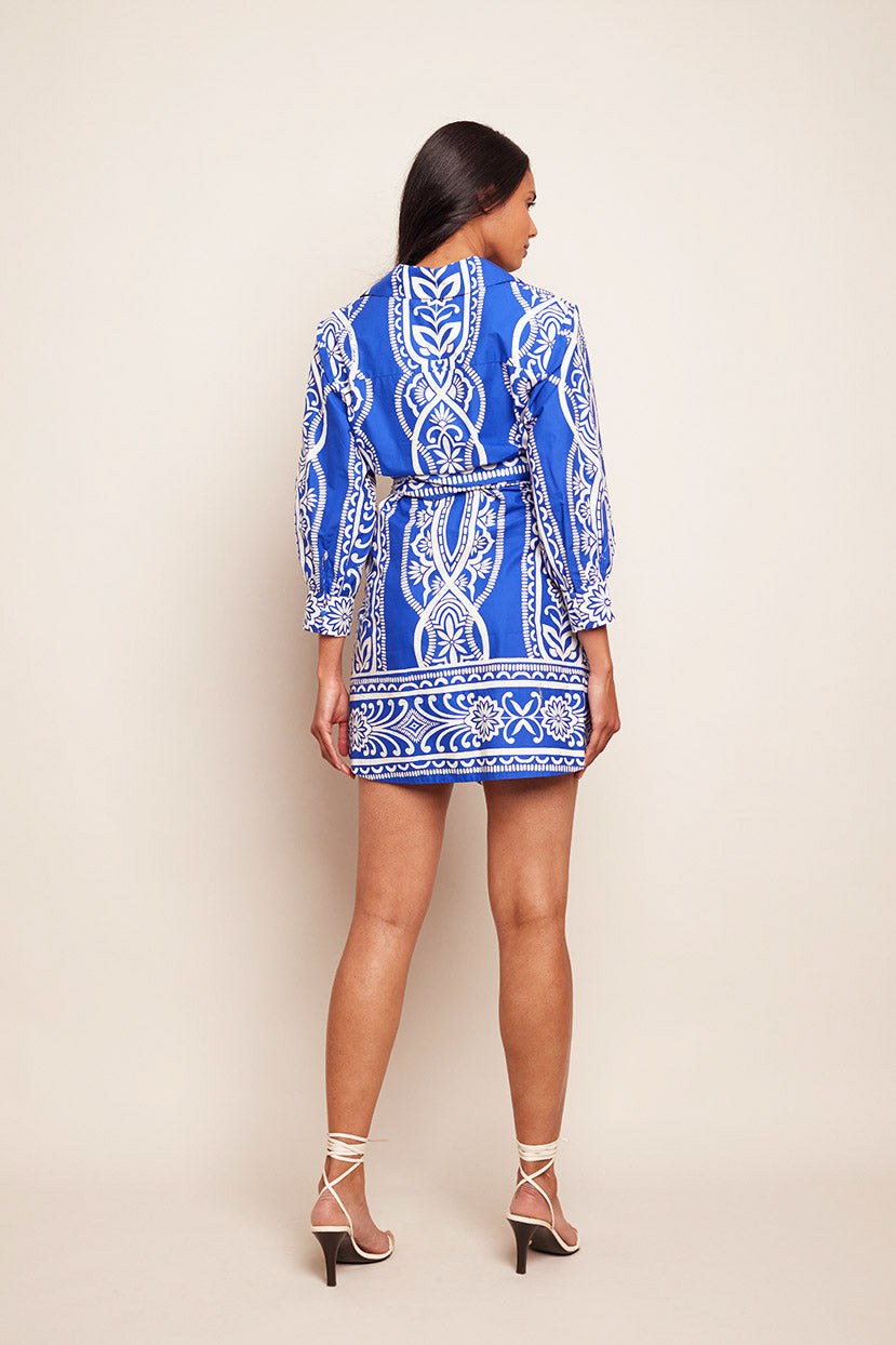 Leighton Dress in Rowan Cobalt