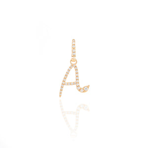Diamond Snake Initial Charm