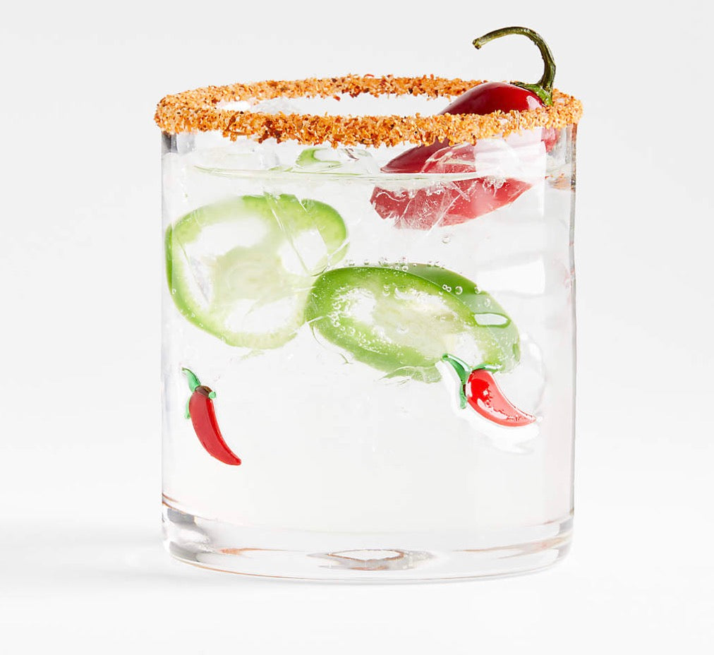 Chili Pepper Icon 14-Oz. Double Old-Fashioned Glass