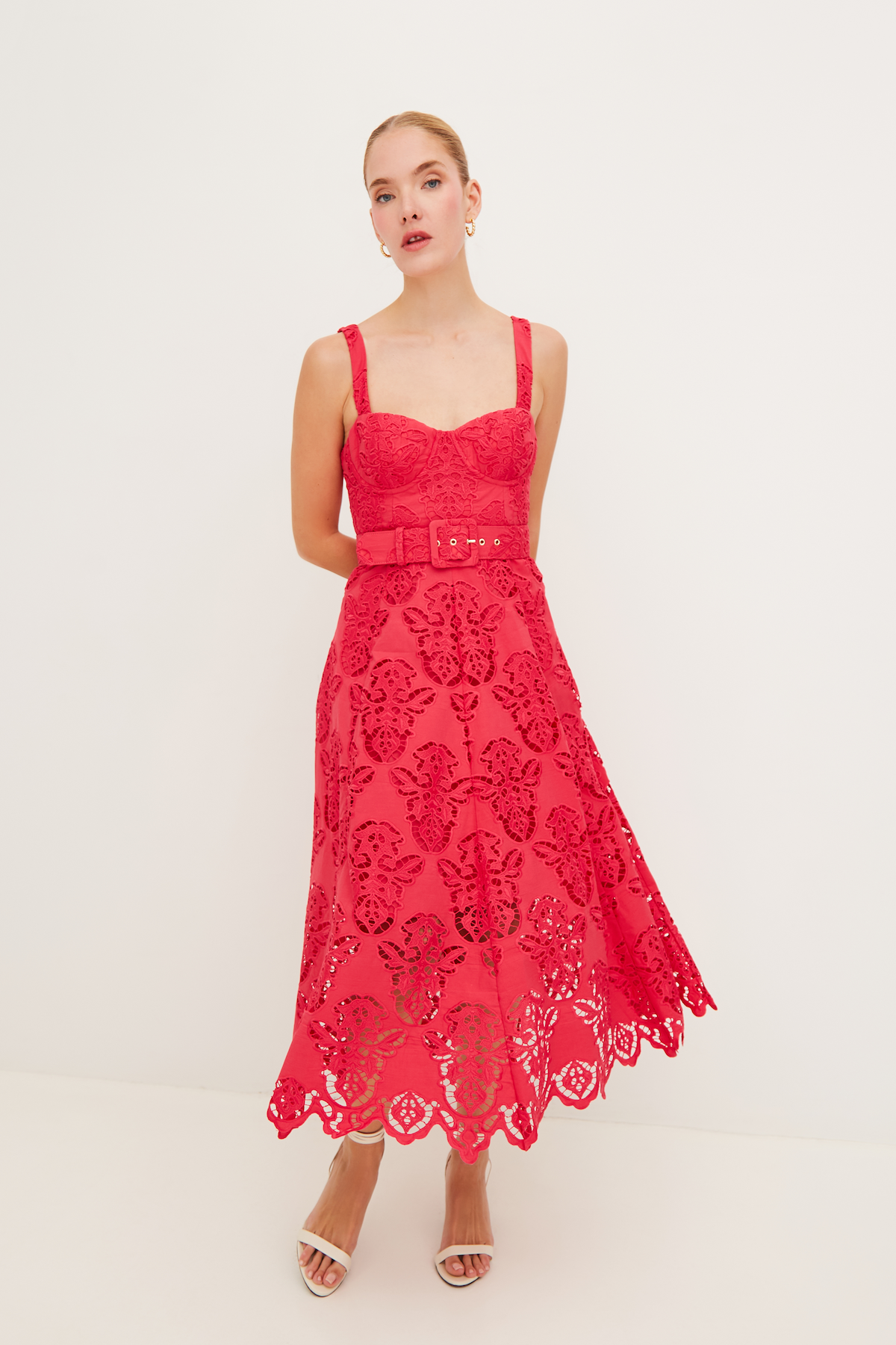 Calypso Dress in Azalea Eyelet