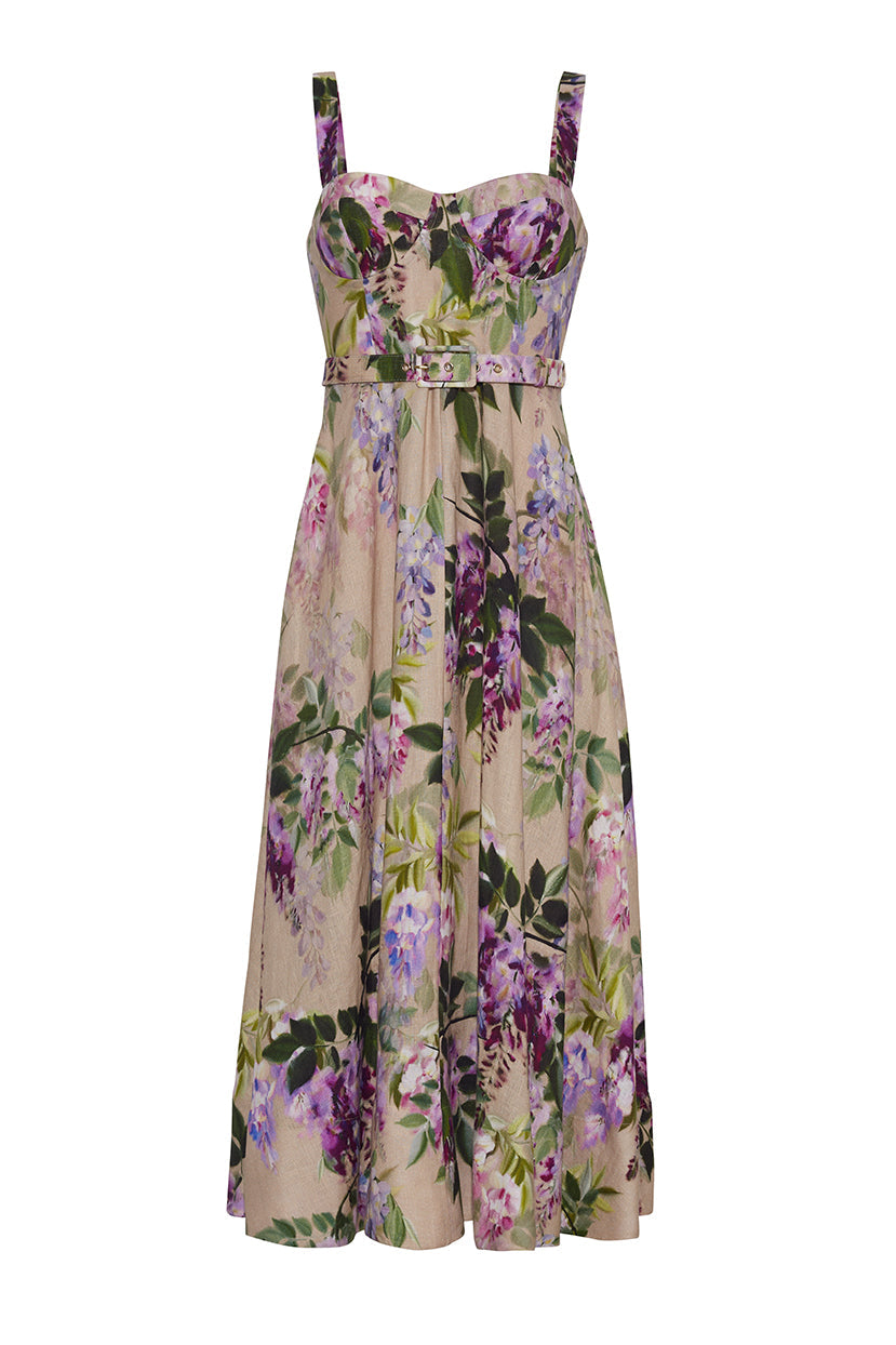 Calypso Dress in Wisteria Ginger Root