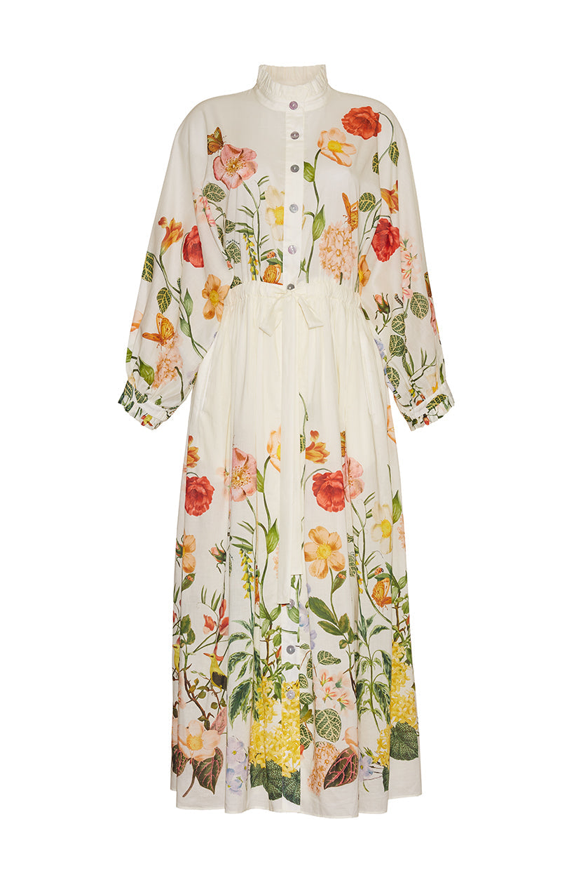 Louisa Dress in Nectar Egret