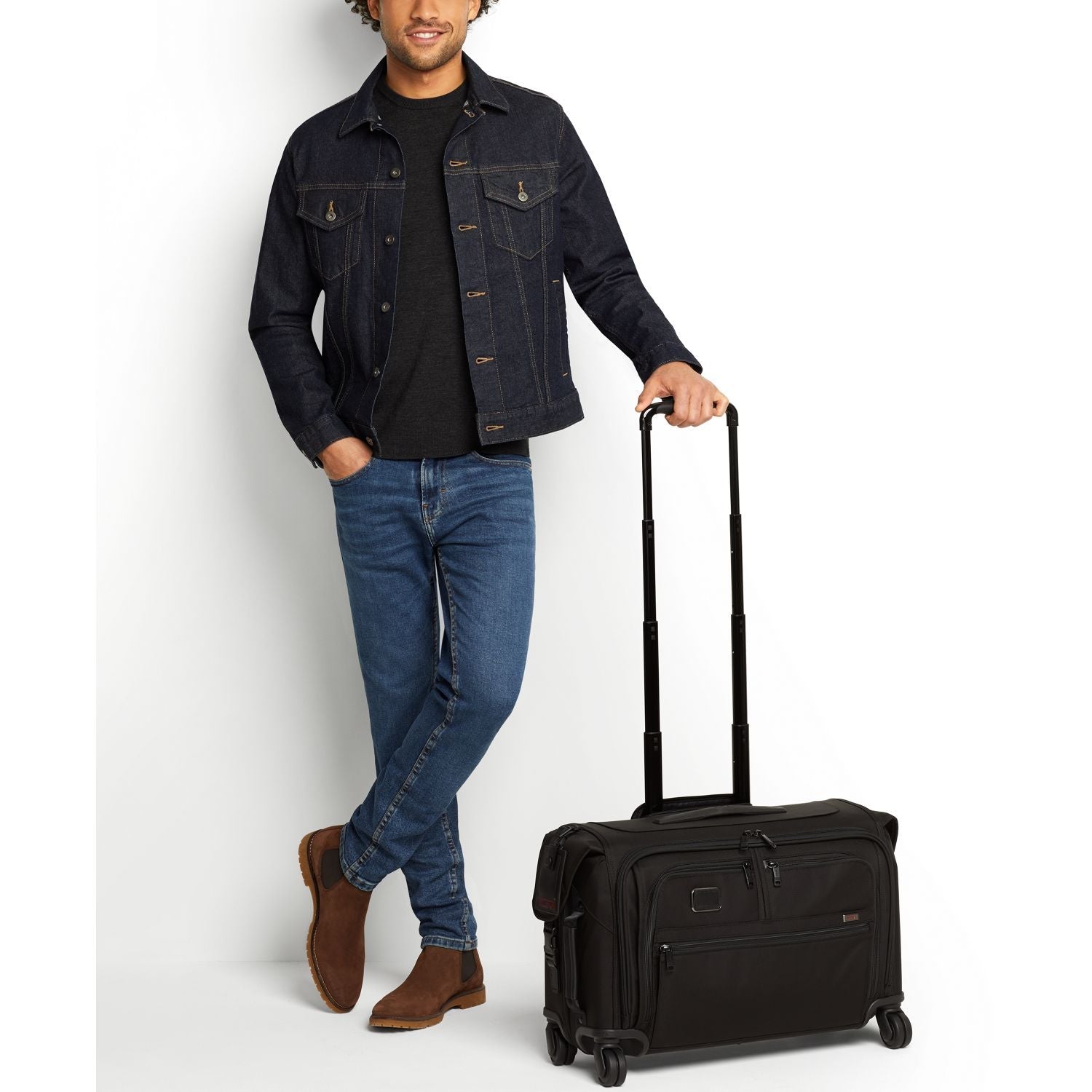 Alpha Garment 4 Wheeled Carry-On, Black