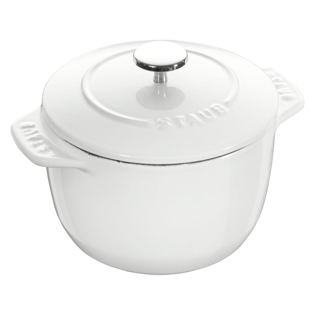 Cast Iron  Petite French Oven, Dutch Oven, 1.5-quart,  serves 2, Made in France, Matte White