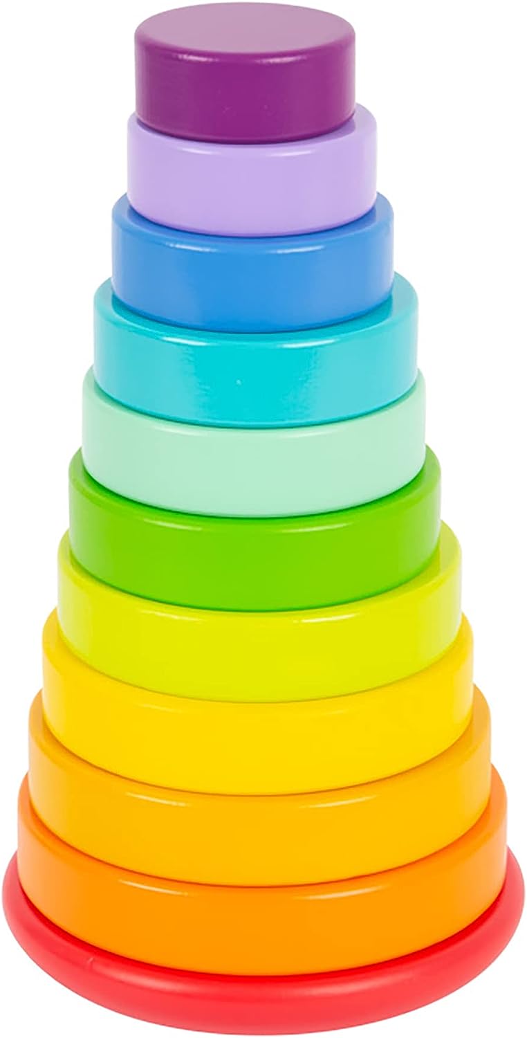 Wooden Large Rainbow Stacking Tower