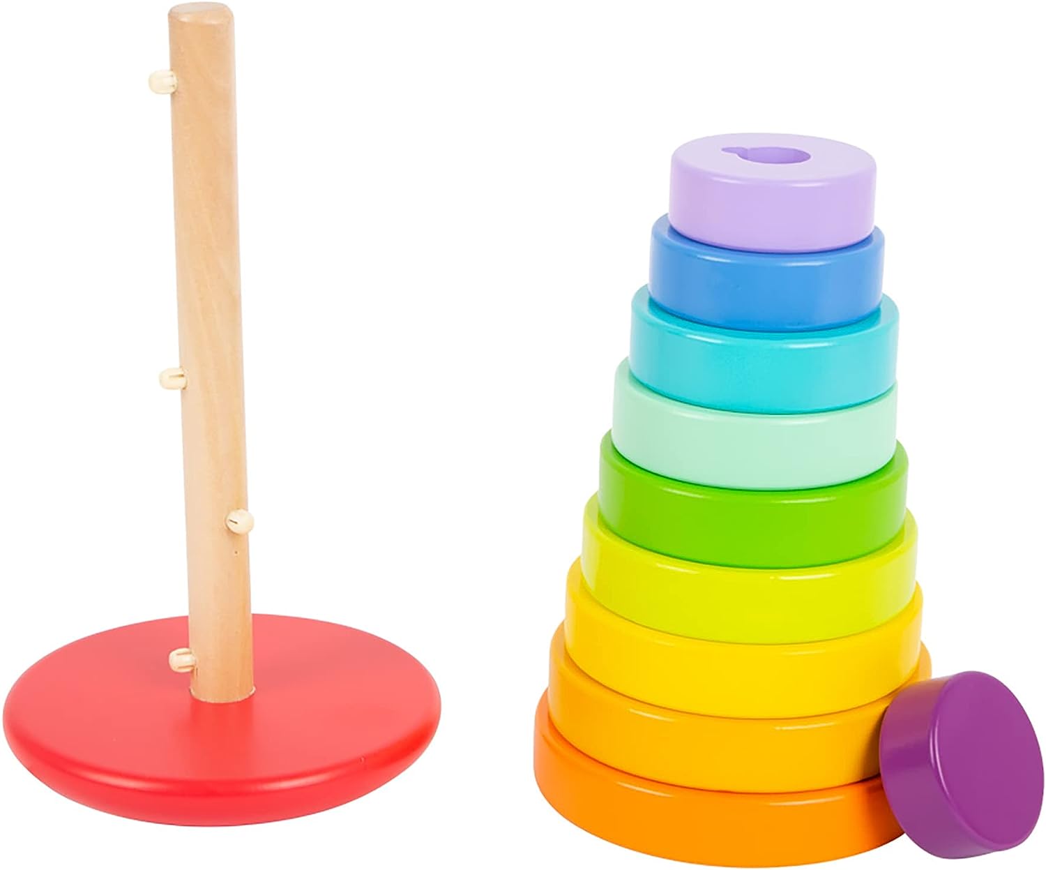 Wooden Large Rainbow Stacking Tower