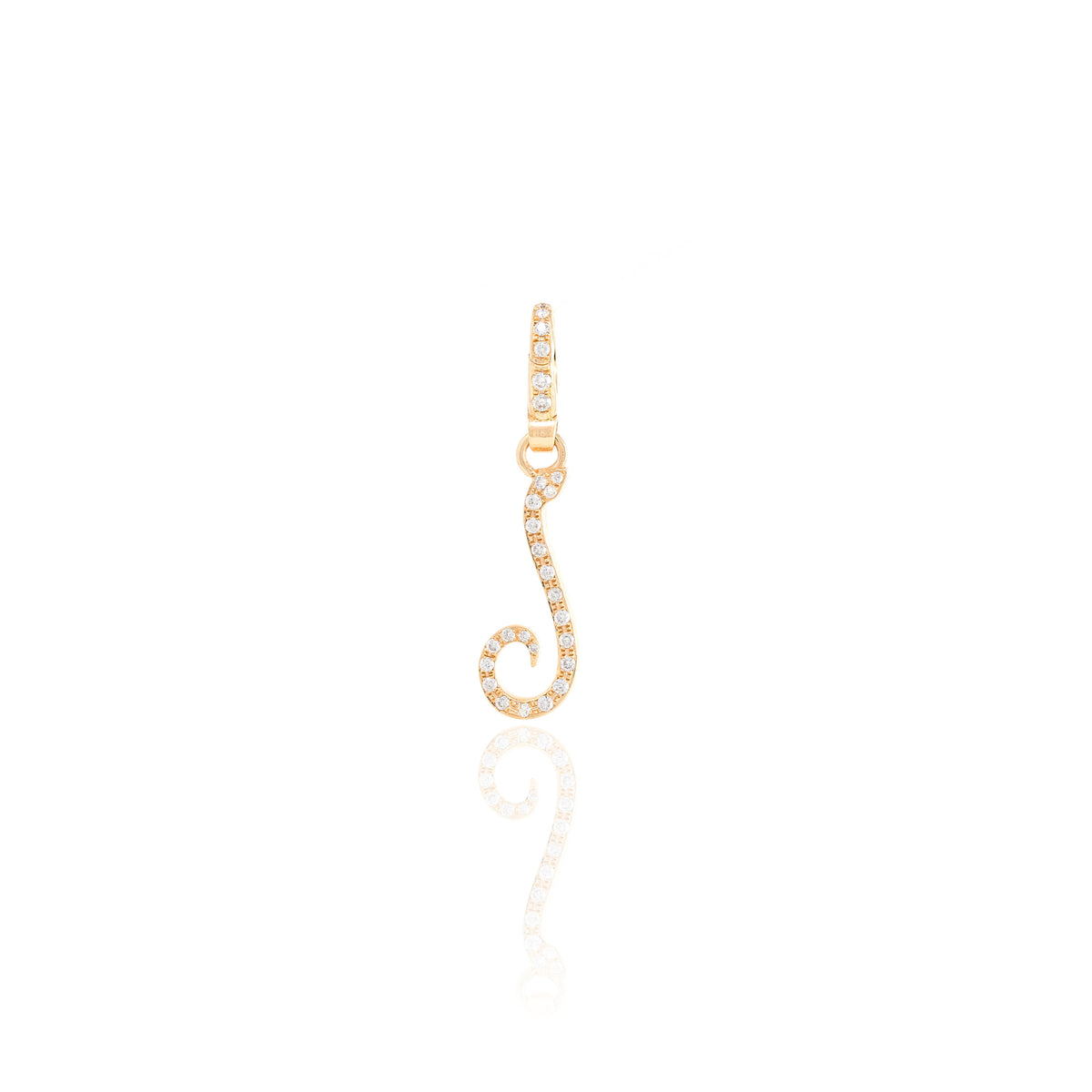 Diamond Snake Initial Charm