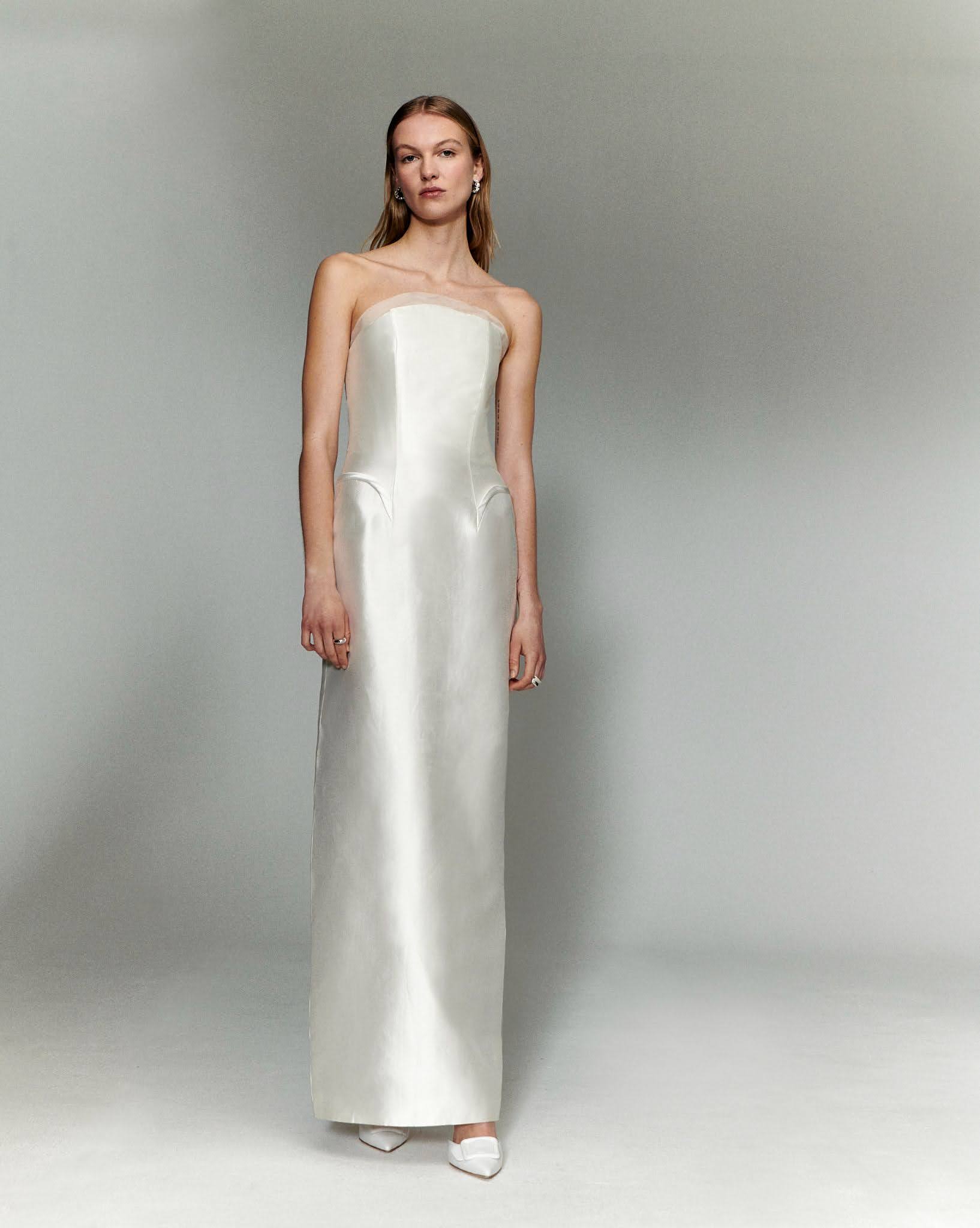 Crescent Strapless Silk Mikado Gown | STYLE 118