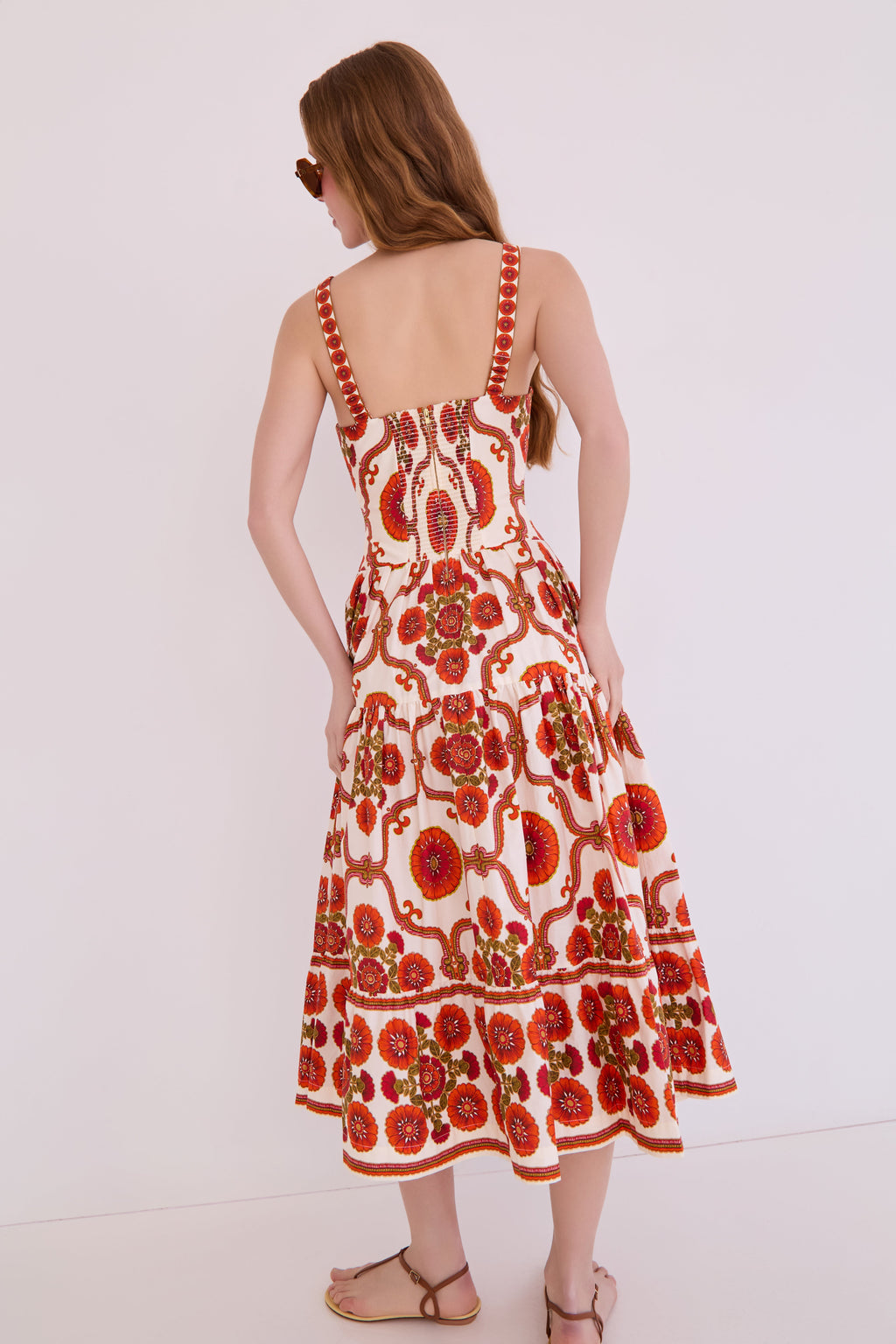 Margarita Dress in Mod Floral Ivory