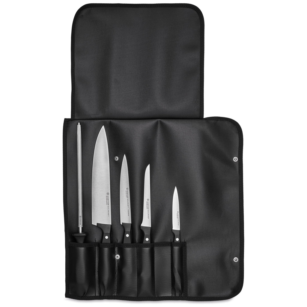 Gourmet Chef's Starter Set with Knife Roll, Set of 6