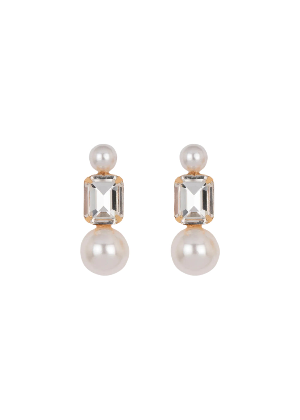 Sidonie Earrings in Crystal Pearl