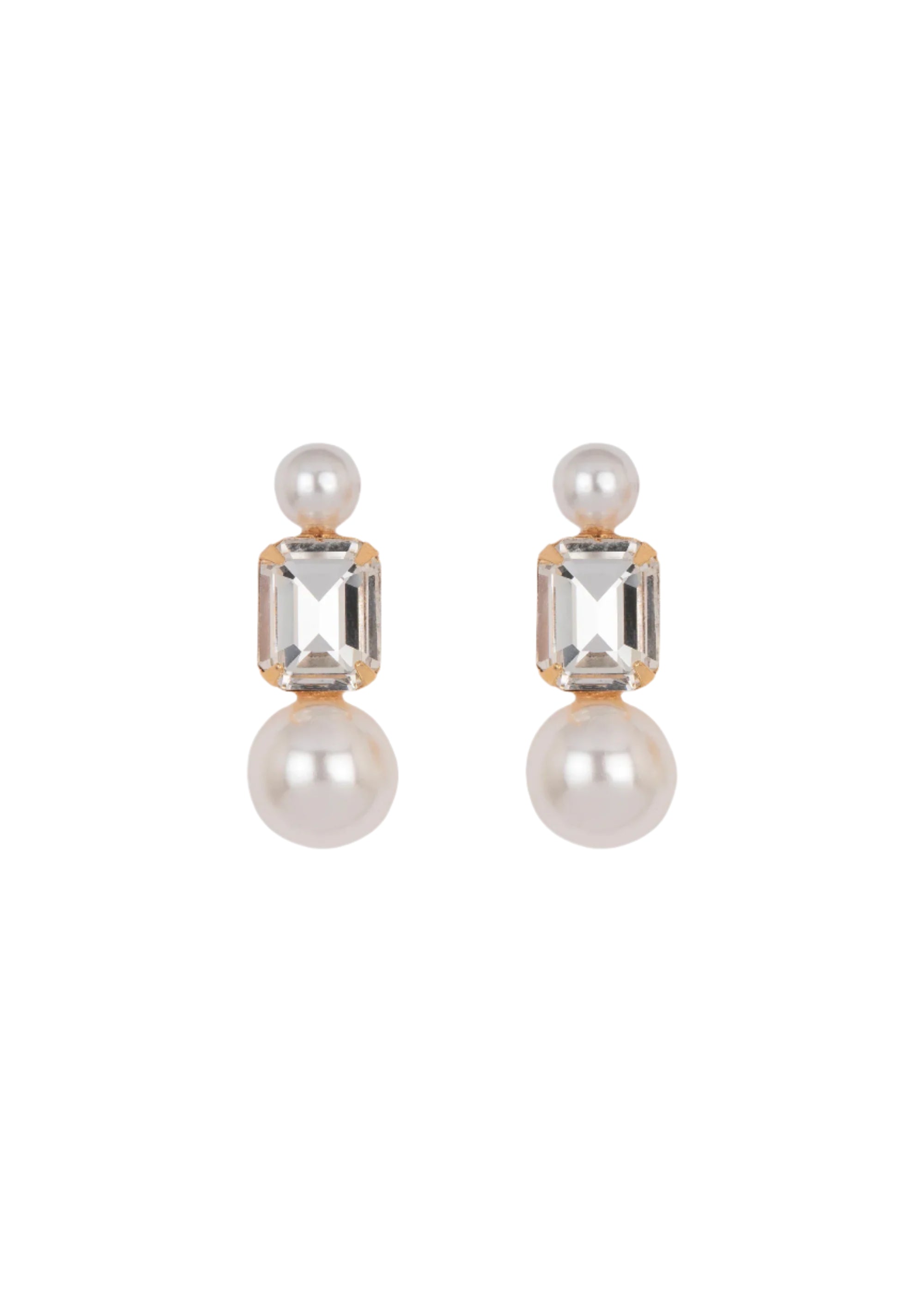 Sidonie Earrings in Crystal Pearl