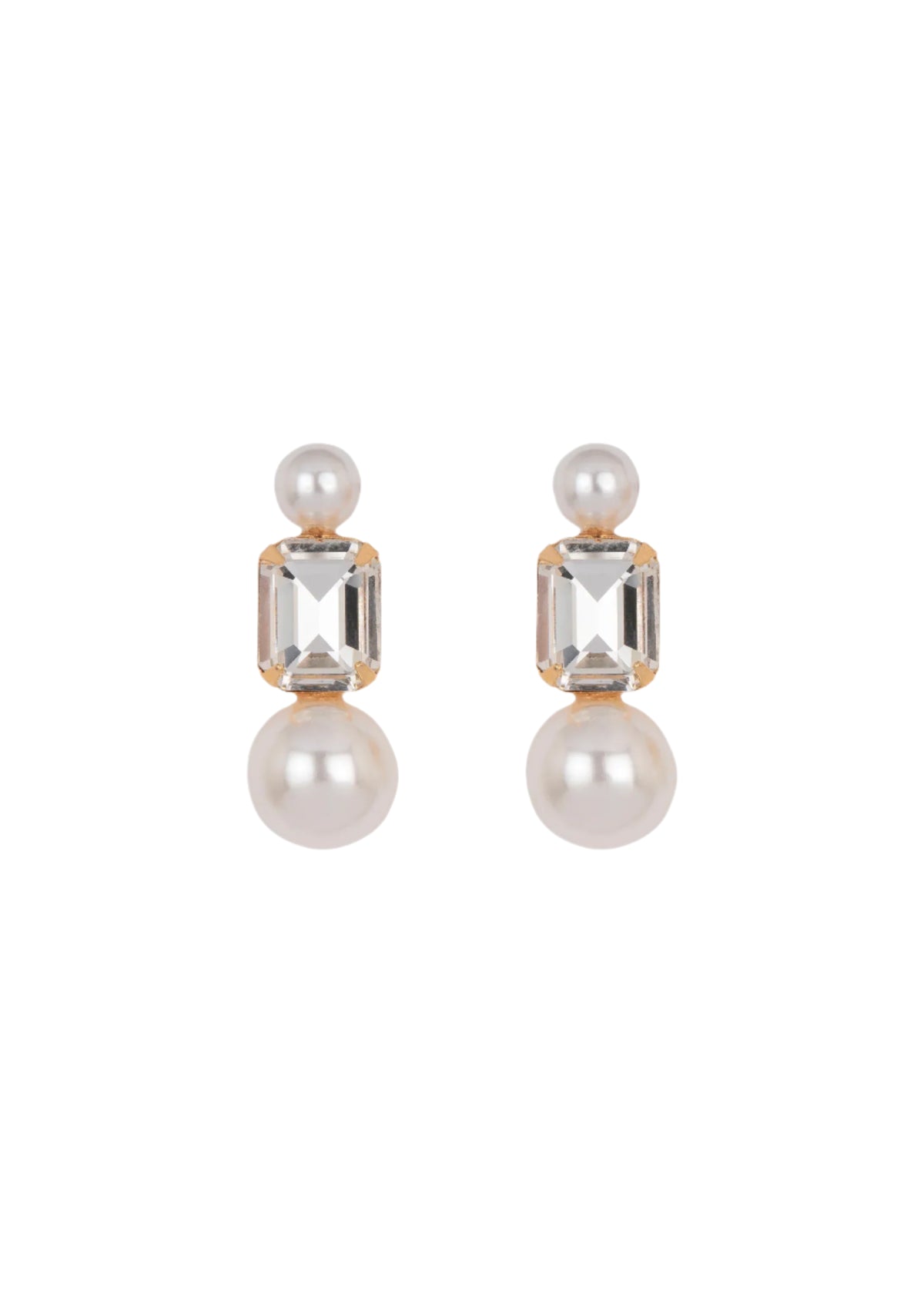 Sidonie Earrings in Crystal Pearl