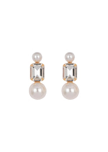 Sidonie Earrings in Crystal Pearl