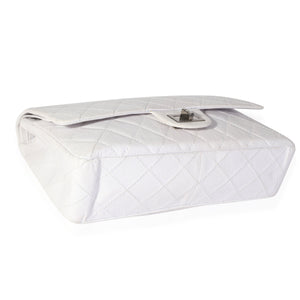 Chanel White Aged Calfskin Quilted 2.55 Reissue 227 Flap Handbag clasp