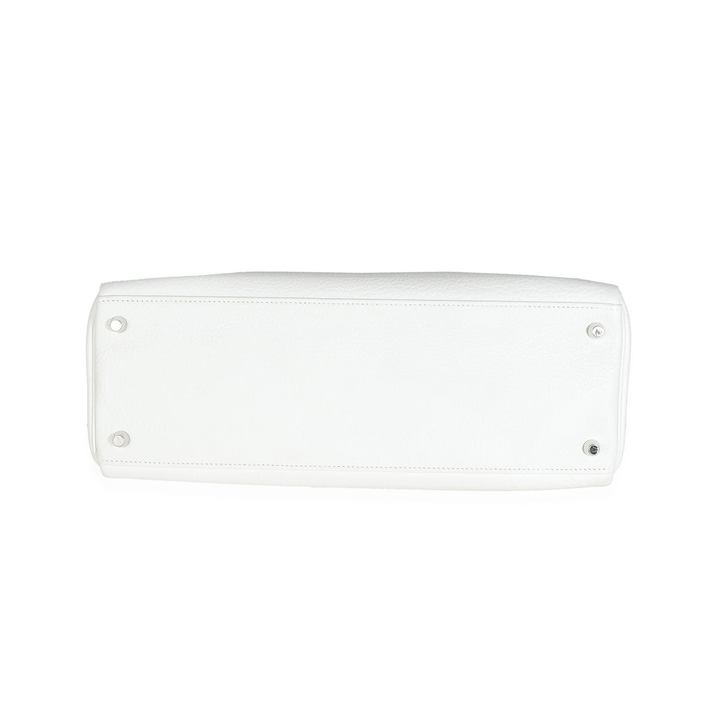 Hermès White Togo Retourne Kelly 35 PHW