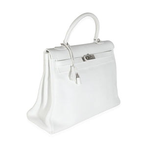 Hermès White Togo Retourne Kelly 35 PHW
