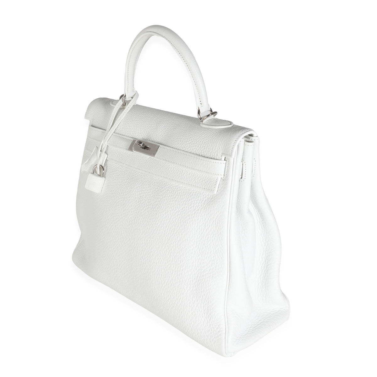 Hermès White Togo Retourne Kelly 35 PHW