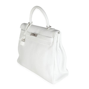 Hermès White Togo Retourne Kelly 35 PHW