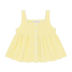 Girls Banana French Terry Button Up Tank