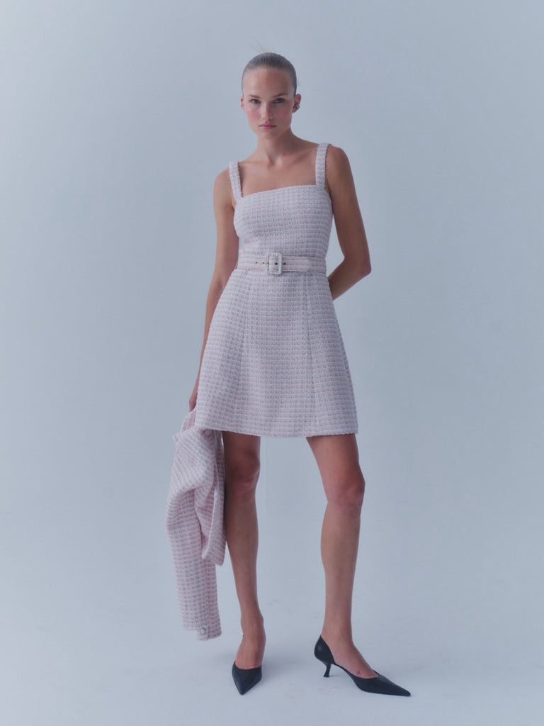 The Sasha Dress in Pink & White