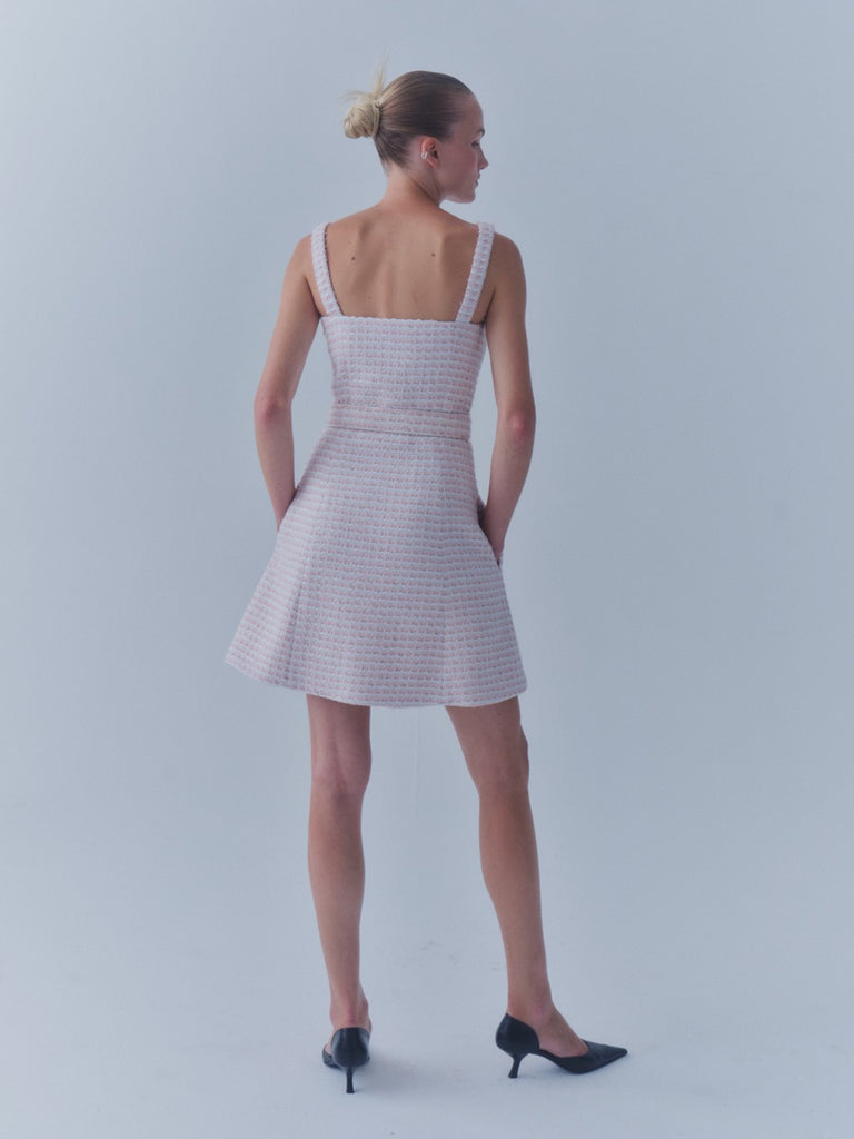 The Sasha Dress in Pink & White