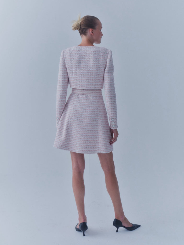 The Ellen Jacket in Pink & White