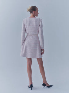 The Ellen Jacket in Pink & White