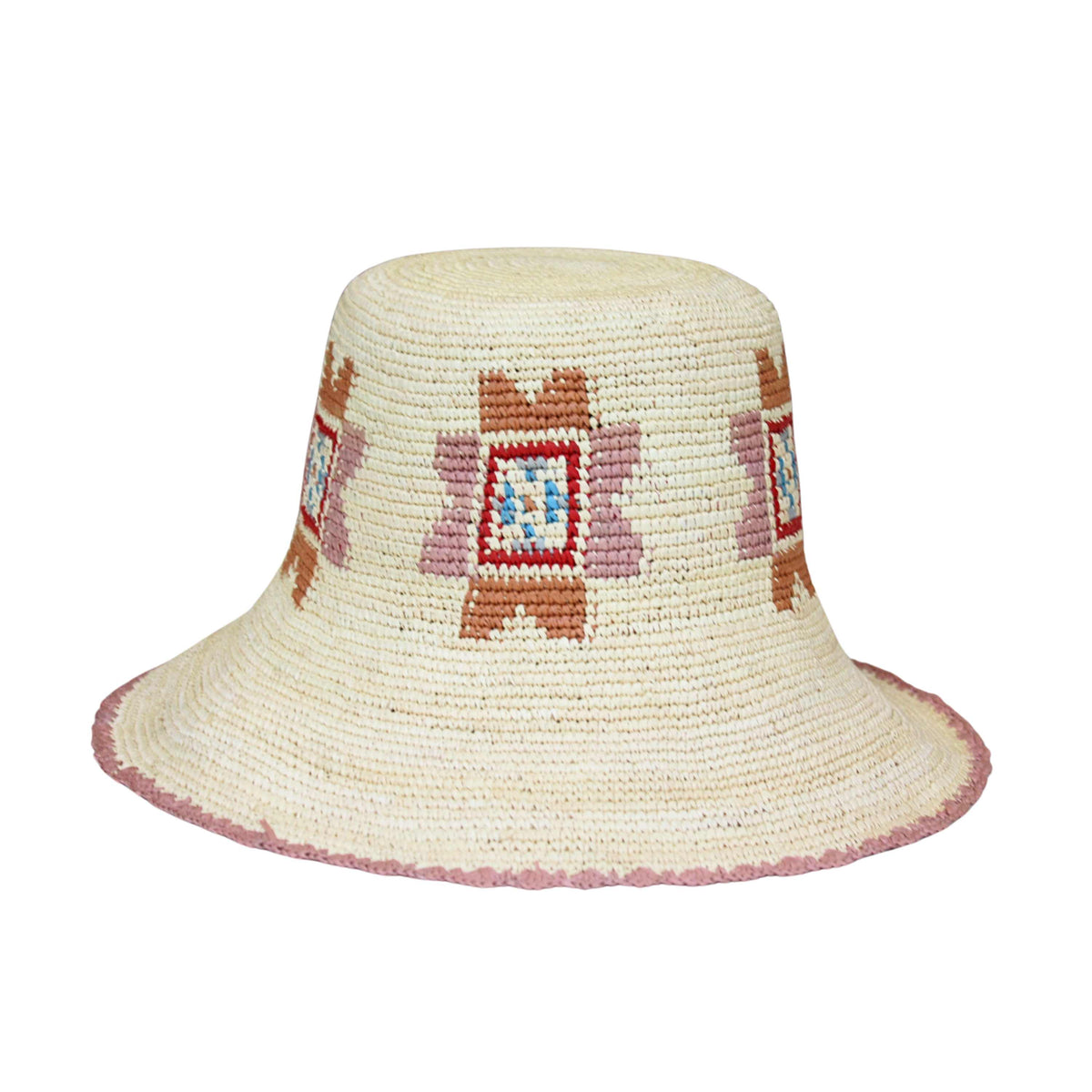Reya Packable Crochet Bucket Hat in Natural